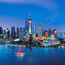 Shanghai Skyline Print